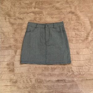 Forever 21 Black and White Gingham Mini Skirt